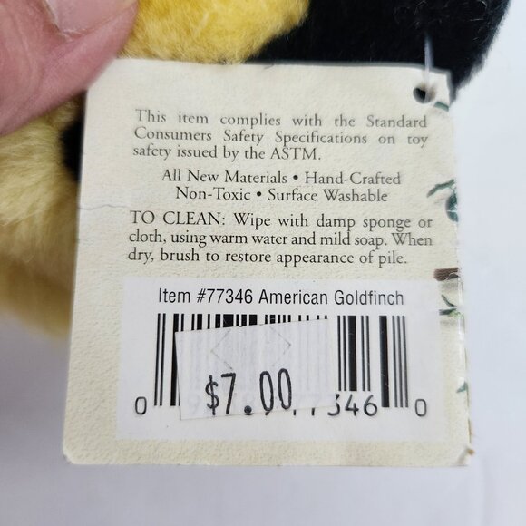 Vtg Wild Republic Audubon Bird Plush Talking Stuffed Animal American Goldfinch - Picture 14 of 16